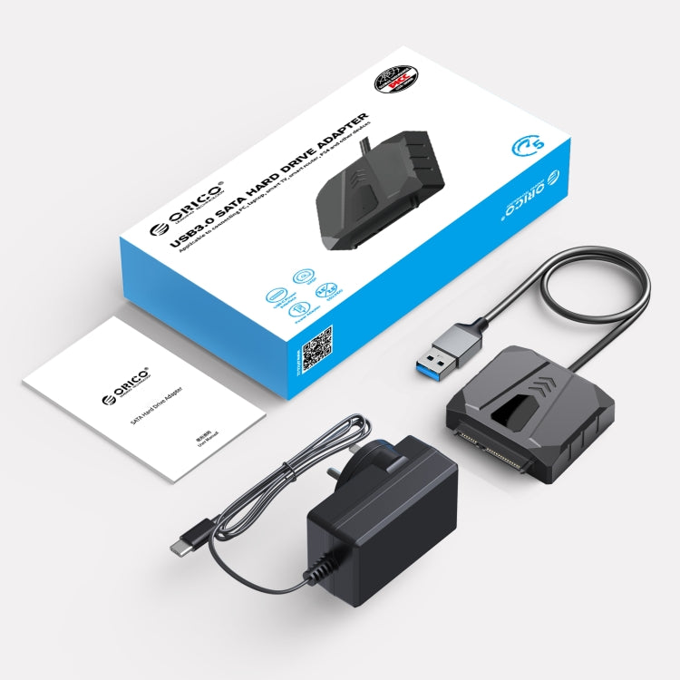 ORICO UTS2 USB 3.0 2.5-inch SATA HDD Adapter with 12V 2A Power Adapter, Cable Length:0.3m(AU Plug) - USB to IDE / SATA by ORICO | Online Shopping South Africa | PMC Jewellery | Buy Now Pay Later Mobicred