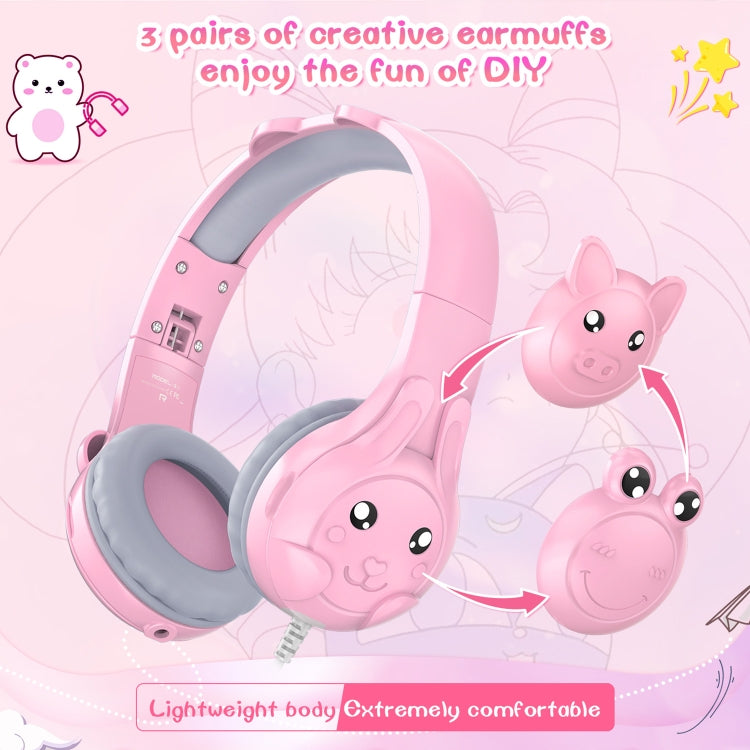 SoulBytes S31 Kids Wired Over-Ear Earphone with Microphone, Length: 1.5m(Pink) - Multimedia Headset by Soulbytes | Online Shopping South Africa | PMC Jewellery | Buy Now Pay Later Mobicred