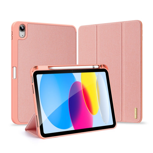 For iPad 2025 / 2022 DUX DUCIS Domo Series Magnetic Flip Leather Tablet Case(Pink) - iPad 2025 / 2022 Cases by DUX DUCIS | Online Shopping South Africa | PMC Jewellery | Buy Now Pay Later Mobicred