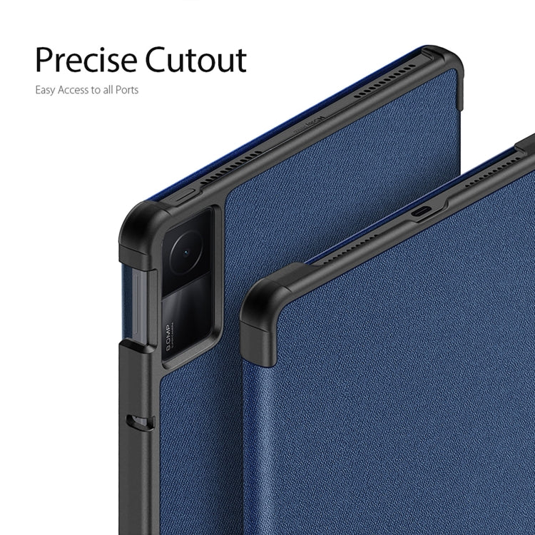 For Xiaomi Redmi Pad 10.61 DUX DUCIS Domo Series Magnetic Flip Leather Tablet Case(Blue) - More Tablet Cases by DUX DUCIS | Online Shopping South Africa | PMC Jewellery | Buy Now Pay Later Mobicred