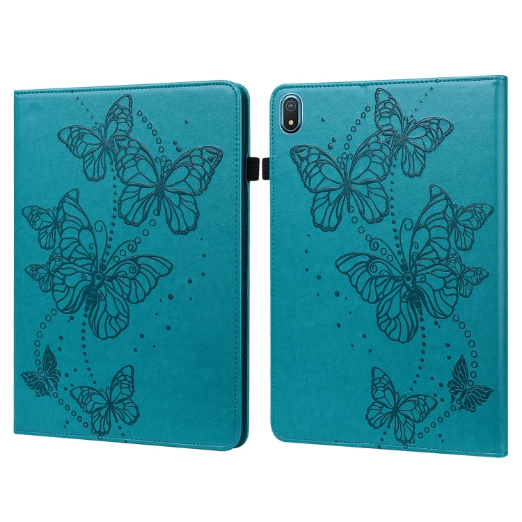 For Nokia T20 10.4 2021 Embossed Butterfly Pattern Leather Tablet Case(Blue) - Nokia by PMC TechLife | Online Shopping South Africa | PMC TechLife | Buy Now Pay Later Mobicred