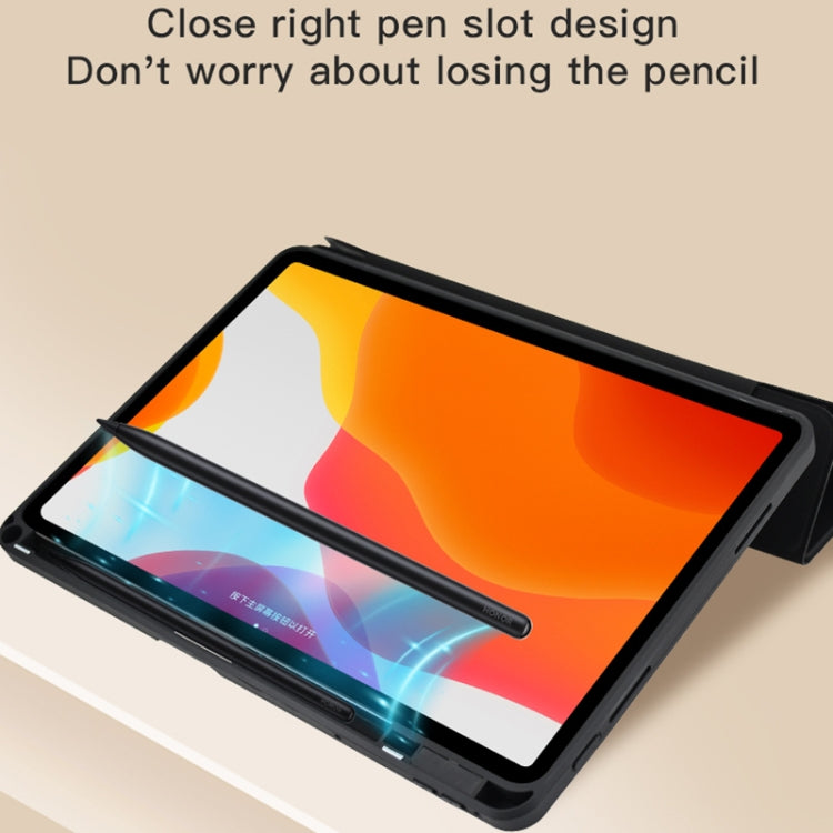 For OPPO Pad Air 10.3 2022 Acrylic 2 in 1 Y-fold Smart Leather Tablet Case(Grey) - OPPO by PMC TechLife | Online Shopping South Africa | PMC TechLife | Buy Now Pay Later Mobicred