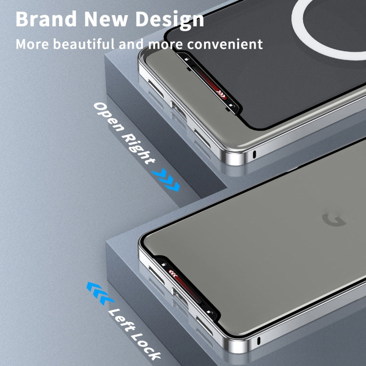 For Google Pixel 8a MagSafe Magnetic Frosted Metal Phone Case(Silver) - Google Cases by PMC TechLife | Online Shopping South Africa | PMC TechLife | Buy Now Pay Later Mobicred