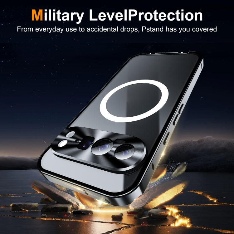 For Google Pixel 9 Pro MagSafe Magnetic Frosted Metal Phone Case(Black) - Google Cases by PMC TechLife | Online Shopping South Africa | PMC TechLife | Buy Now Pay Later Mobicred