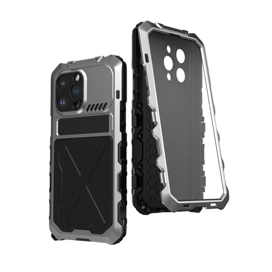 For iPhone 14 Pro R-JUST Life Waterproof Dustproof Shockproof Phone Case(Silver) - iPhone 14 Pro Cases by R-JUST | Online Shopping South Africa | PMC Jewellery | Buy Now Pay Later Mobicred