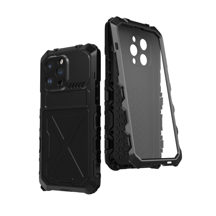 For iPhone 14 Plus R-JUST Life Waterproof Dustproof Shockproof Phone Case(Black) - iPhone 14 Plus Cases by R-JUST | Online Shopping South Africa | PMC Jewellery | Buy Now Pay Later Mobicred