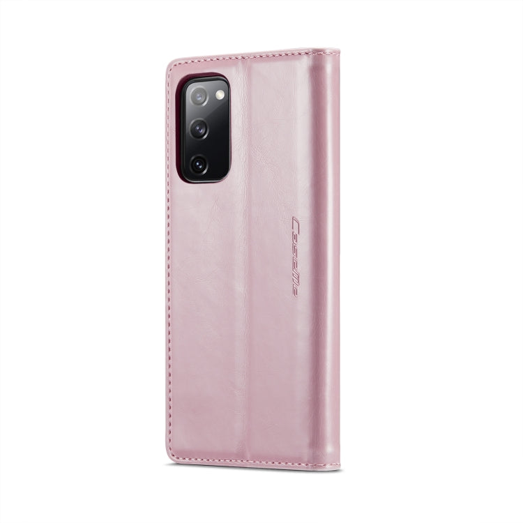 For Samsung Galaxy S20 FE CaseMe 003 Crazy Horse Texture Leather Phone Case(Rose Gold) - Galaxy Phone Cases by CaseMe | Online Shopping South Africa | PMC Jewellery | Buy Now Pay Later Mobicred