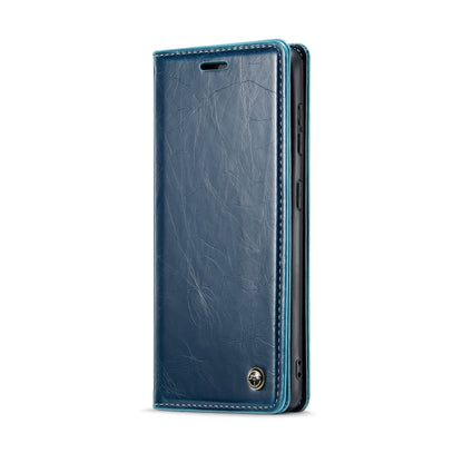 For Samsung Galaxy S21+ 5G CaseMe 003 Crazy Horse Texture Leather Phone Case(Blue) - Galaxy S21+ 5G Cases by CaseMe | Online Shopping South Africa | PMC Jewellery | Buy Now Pay Later Mobicred