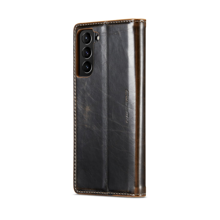 For Samsung Galaxy S22 5G CaseMe 003 Crazy Horse Texture Leather Phone Case(Coffee) - Galaxy S22 5G Cases by CaseMe | Online Shopping South Africa | PMC Jewellery | Buy Now Pay Later Mobicred