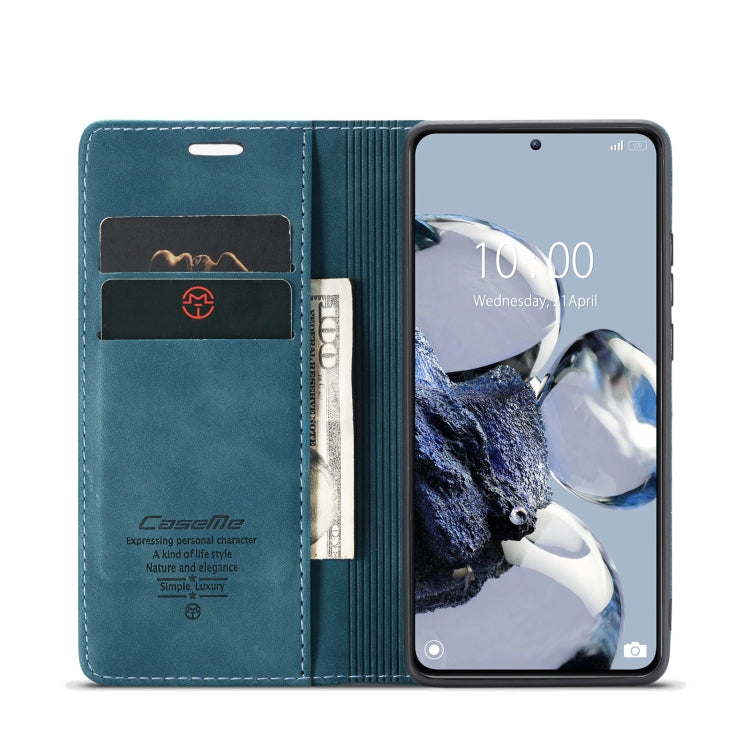 For Xiaomi 12T / 12T Pro CaseMe 013 Multifunctional Horizontal Flip Leather Phone Case(Blue) - Xiaomi Cases by CaseMe | Online Shopping South Africa | PMC Jewellery | Buy Now Pay Later Mobicred