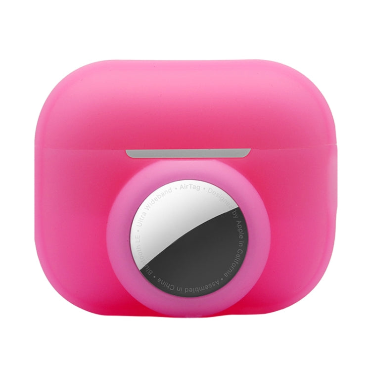 For AirPods Pro 2 / AirTag 2 in 1 Shockproof Full Coverage Silicone Protective Case(Rose Red) - For AirPods Pro 2 by PMC Jewellery | Online Shopping South Africa | PMC Jewellery | Buy Now Pay Later Mobicred