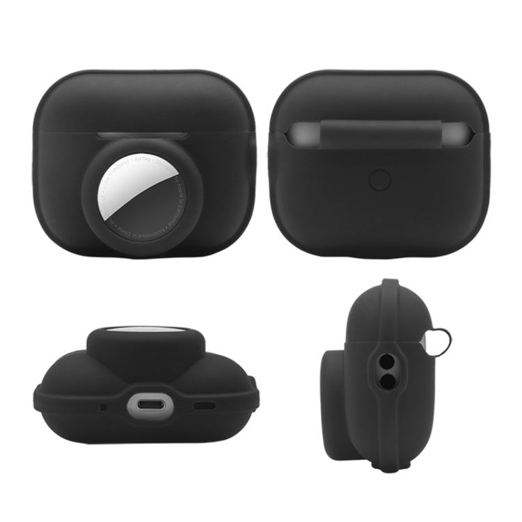 For AirPods Pro 2 / AirTag 2 in 1 Shockproof Full Coverage Silicone Protective Case(Black) - For AirPods Pro 2 by PMC Jewellery | Online Shopping South Africa | PMC Jewellery