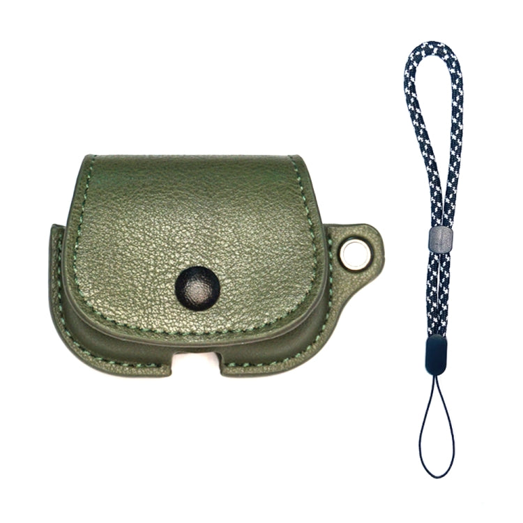 For AirPods Pro Backpack Style PU Leather Earphone Protective Case with Lanyard(Army Green) - free shipping - PMC Jewellery - Order now!