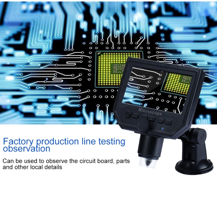 G600 600X 3.6MP 4.3 inch HD LCD Display Portable Digital Microscope, Plug:UK Plug - free shipping - PMC Jewellery - Order now!
