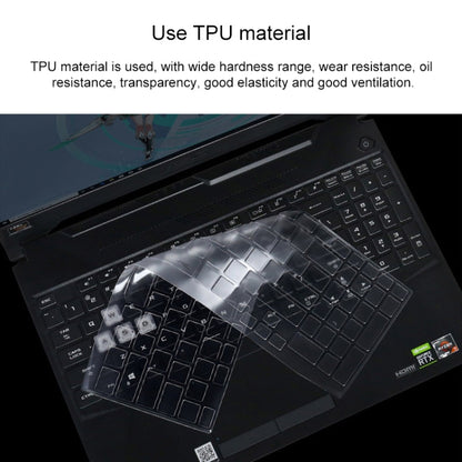 For Asus FA506IU 15.6 inch Transparent and Dustproof TPU Laptop Keyboard Protective Film - Keyboard Protector by PMC Jewellery | Online Shopping South Africa | PMC Jewellery | Buy Now Pay Later Mobicred