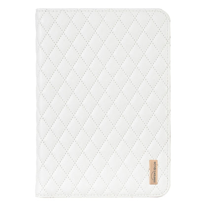 For iPad mini 6 Elegant Rhombic Texture Horizontal Flip Leather Tablet Case(White) - iPad mini 6 Cases by PMC Jewellery | Online Shopping South Africa | PMC Jewellery