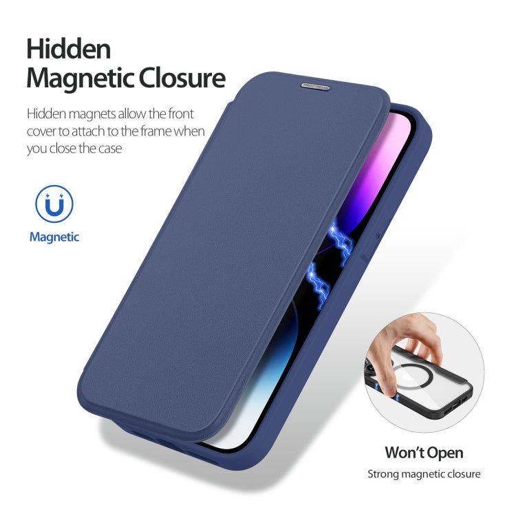 For iPhone 14 Pro DUX DUCIS Skin X Pro Series Magsafe PC + TPU Phone Leather Case (Blue) - iPhone 14 Pro Cases by DUX DUCIS | Online Shopping South Africa | PMC Jewellery | Buy Now Pay Later Mobicred