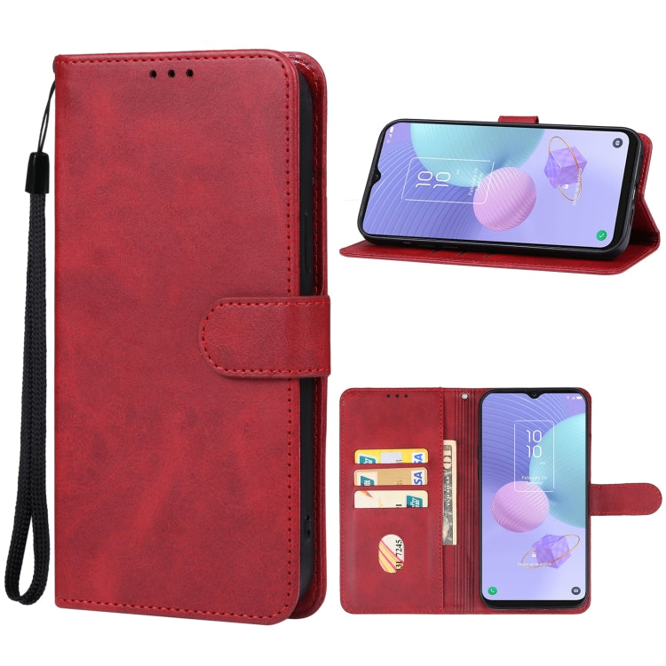 For TCL 405 / 406 / T506D Leather Phone Case(Red) - More Brand by PMC Jewellery | Online Shopping South Africa | PMC Jewellery | Buy Now Pay Later Mobicred