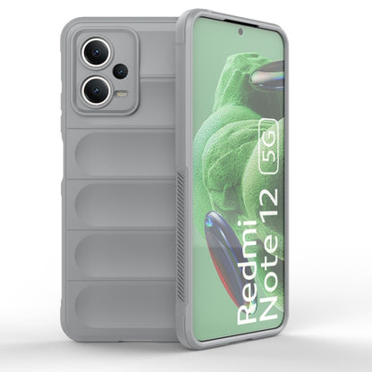 For Xiaomi Redmi Note 12 5G /  Note 12 5G India Magic Shield TPU + Flannel Phone Case(Grey) - Note 12 Cases by PMC Jewellery | Online Shopping South Africa | PMC Jewellery | Buy Now Pay Later Mobicred