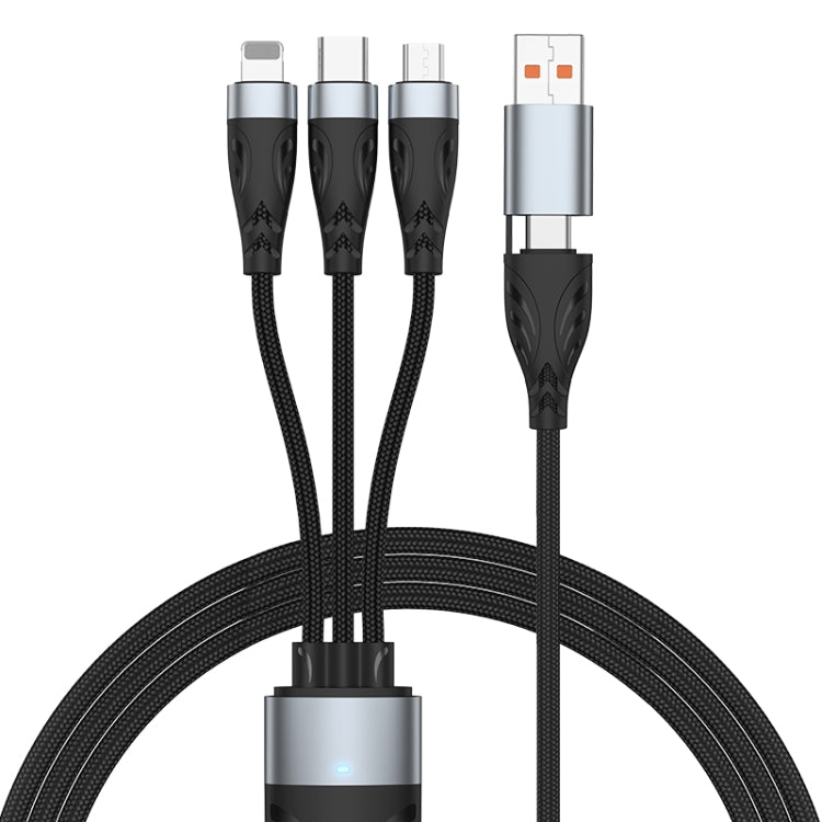 ADC-008 100W USB/Type-C to Type-C + 8 Pin + Micro USB Two to Three Fully Compatible Fast Charge Data Cable, Length:2m - Multifunction Cable by PMC Jewellery | Online Shopping South Africa | PMC Jewellery | Buy Now Pay Later Mobicred