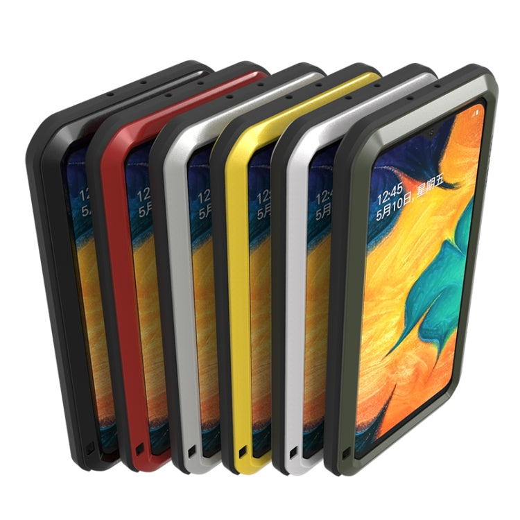 For Galaxy A40s LOVE MEI Metal Shockproof Waterproof Dustproof Protective Case(Yellow) - free shipping - PMC TechLife - Order now!