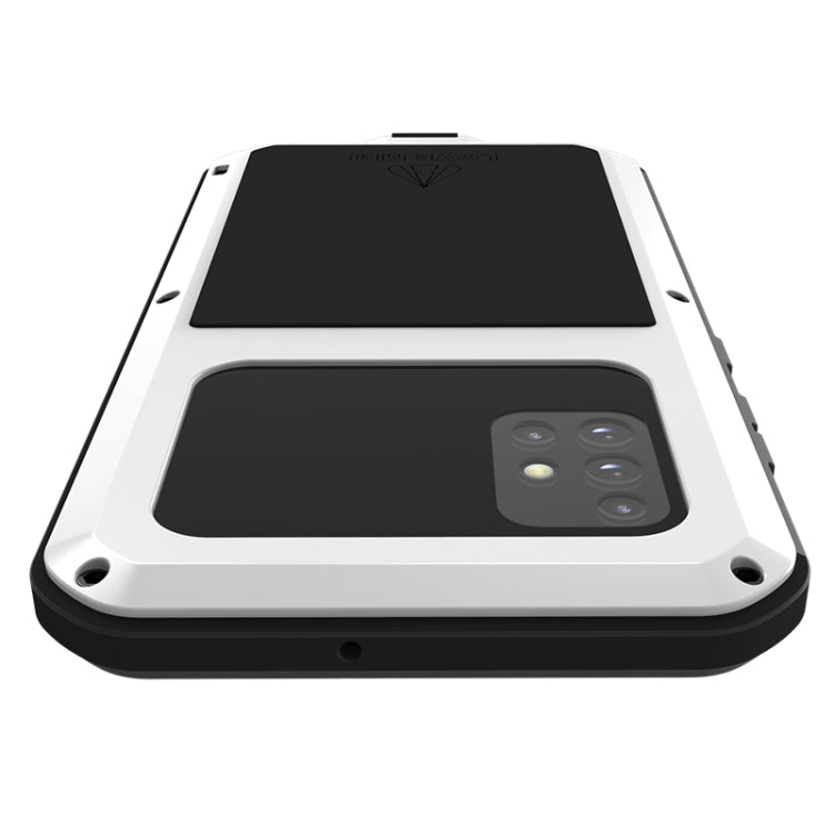 For Galaxy A51 LOVE MEI Metal Shockproof Waterproof Dustproof Protective Case(White) - free shipping - PMC TechLife - Order now!