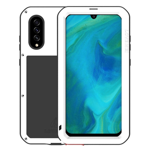 For Galaxy A70s LOVE MEI Metal Shockproof Waterproof Dustproof Protective Case(White) - Galaxy Phone Cases by LOVE MEI | Online Shopping South Africa | PMC Jewellery | Buy Now Pay Later Mobicred