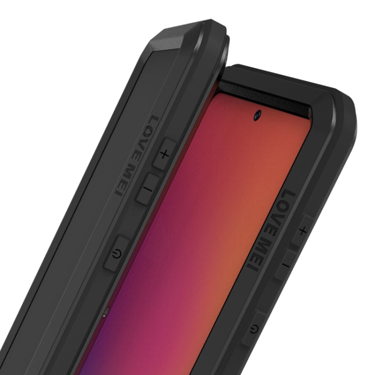 For Galaxy A71 LOVE MEI Metal Shockproof Waterproof Dustproof Protective Case(Black) - Galaxy Phone Cases by LOVE MEI | Online Shopping South Africa | PMC TechLife