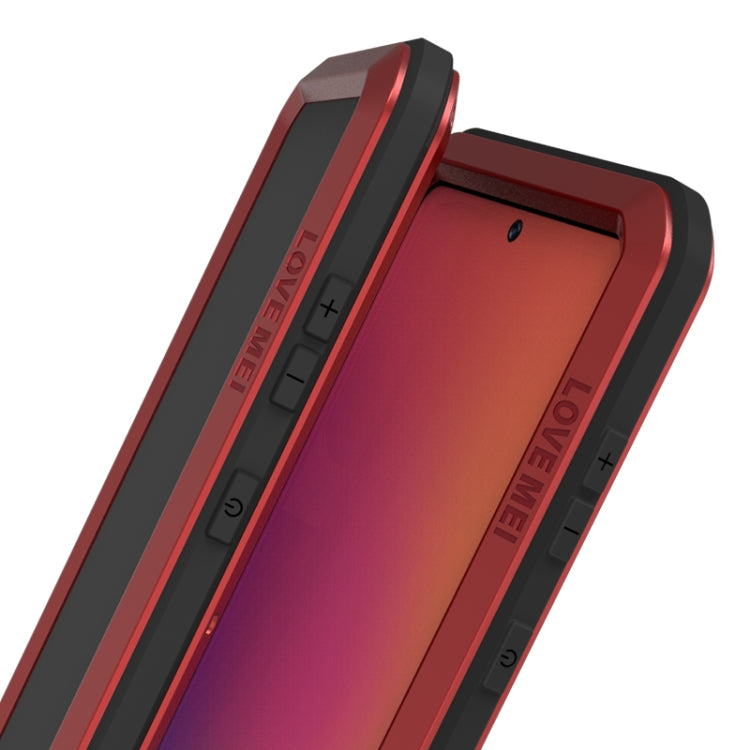 For Galaxy A71 LOVE MEI Metal Shockproof Waterproof Dustproof Protective Case(Red) - Galaxy Phone Cases by LOVE MEI | Online Shopping South Africa | PMC Jewellery