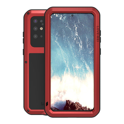 For Galaxy S20 Plus LOVE MEI Metal Shockproof Waterproof Dustproof Protective Case(Red) - Galaxy Phone Cases by LOVE MEI | Online Shopping South Africa | PMC Jewellery