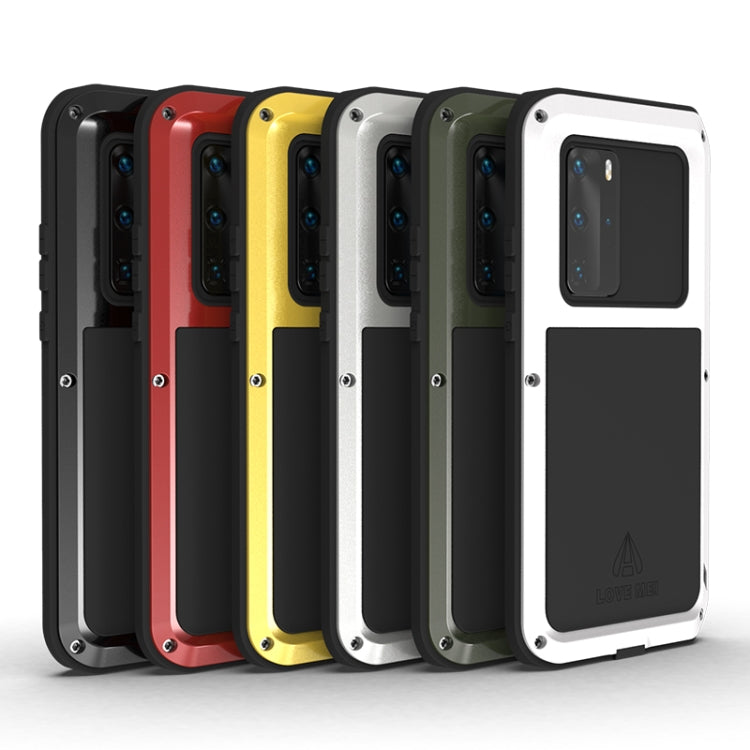 For Huawei P40 Pro LOVE MEI Metal Shockproof Waterproof Dustproof Protective Case(Yellow) - Huawei Cases by LOVE MEI | Online Shopping South Africa | PMC Jewellery