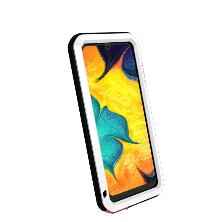 For Galaxy A30 LOVE MEI Metal Shockproof Waterproof Dustproof Protective Case(White) - Galaxy Phone Cases by LOVE MEI | Online Shopping South Africa | PMC Jewellery