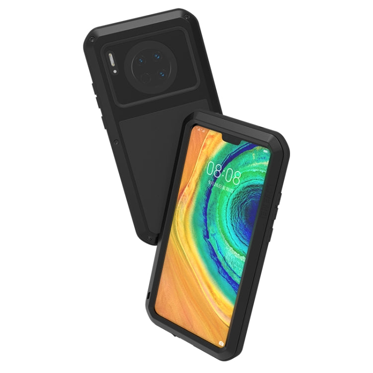 For Huawei Mate 30 LOVE MEI Metal Shockproof Waterproof Dustproof Protective Case(Black) - Huawei Cases by LOVE MEI | Online Shopping South Africa | PMC Jewellery