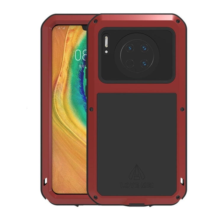 For Huawei Mate 30 LOVE MEI Metal Shockproof Waterproof Dustproof Protective Case(Red) - Huawei Cases by LOVE MEI | Online Shopping South Africa | PMC Jewellery