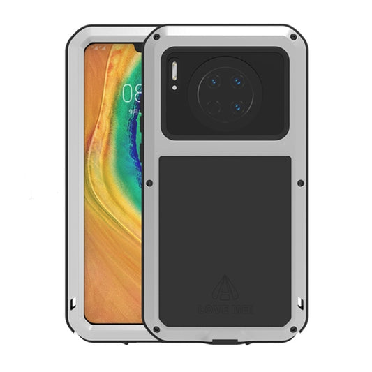 For Huawei Mate 30 LOVE MEI Metal Shockproof Waterproof Dustproof Protective Case(Silver) - Huawei Cases by LOVE MEI | Online Shopping South Africa | PMC Jewellery