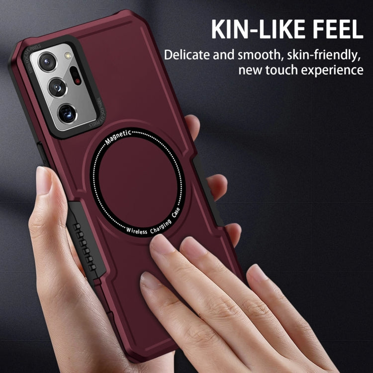 For Samsung Galaxy Note20 Ultra MagSafe Shockproof Armor Phone Case(Wine Red) - Galaxy Phone Cases by PMC TechLife | Online Shopping South Africa | PMC TechLife