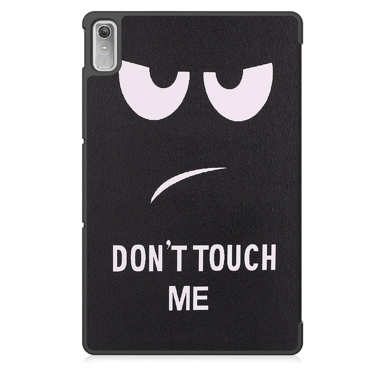 For Lenovo Tab P11 Gen 2 Custer Painted 3-Fold Holder Leather Smart Tablet Case(Big Eye Me) - Lenovo by PMC TechLife | Online Shopping South Africa | PMC TechLife | Buy Now Pay Later Mobicred