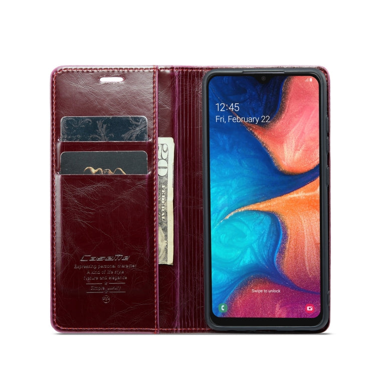 For Samsung Galaxy A20／A30／M10S CaseMe 003 Crazy Horse Texture Leather Phone Case(Wine Red) - Galaxy Phone Cases by CaseMe | Online Shopping South Africa | PMC Jewellery | Buy Now Pay Later Mobicred