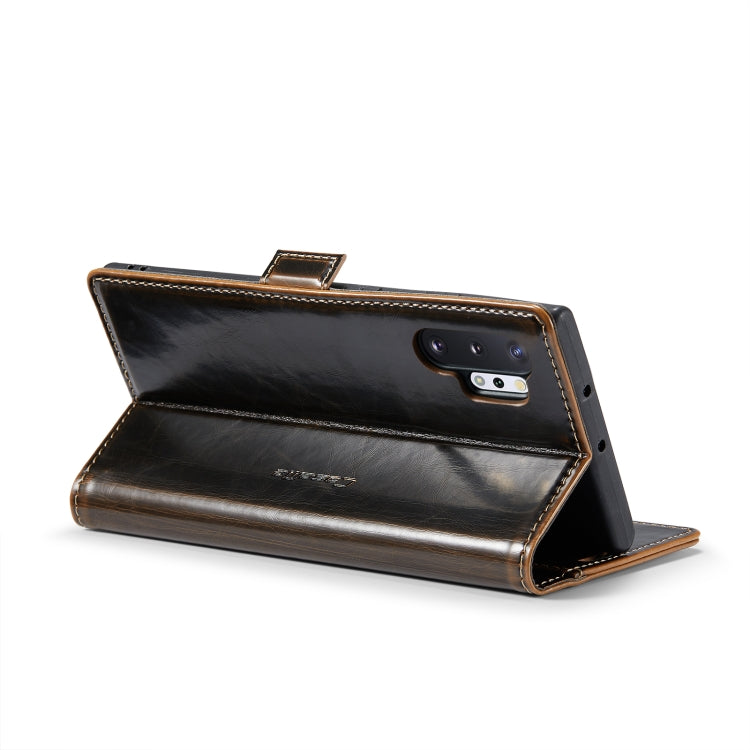 For Samsung Galaxy Note10+ CaseMe 003 Crazy Horse Texture Leather Phone Case(Coffee) - Galaxy Phone Cases by CaseMe | Online Shopping South Africa | PMC Jewellery | Buy Now Pay Later Mobicred