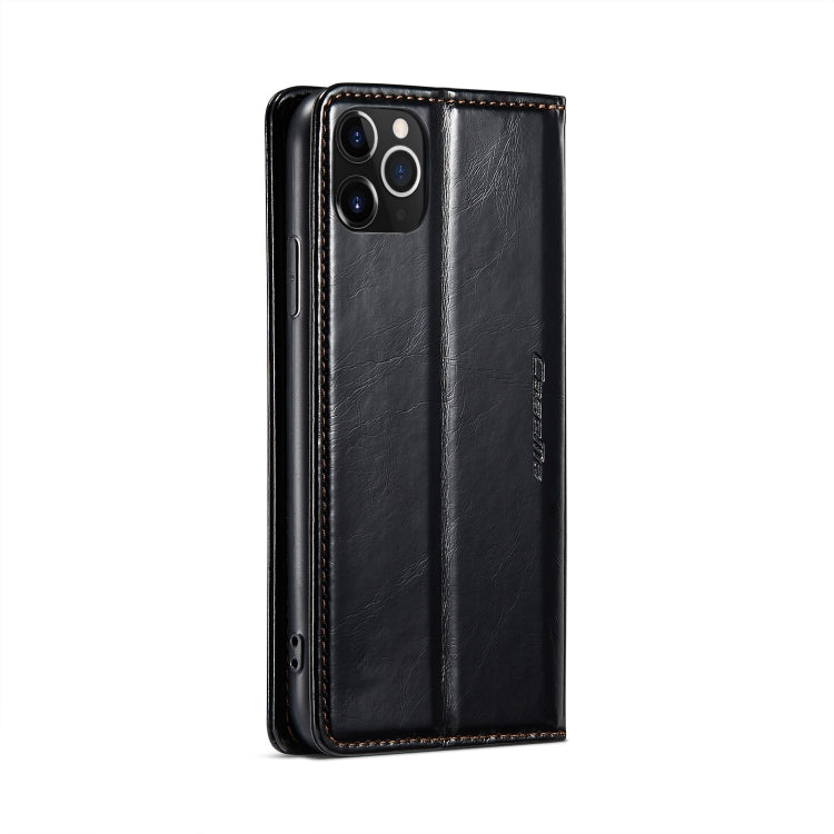 For iPhone 11 Pro Max CaseMe 003 Crazy Horse Texture Leather Phone Case(Black) - iPhone 11 Pro Max Cases by CaseMe | Online Shopping South Africa | PMC Jewellery | Buy Now Pay Later Mobicred