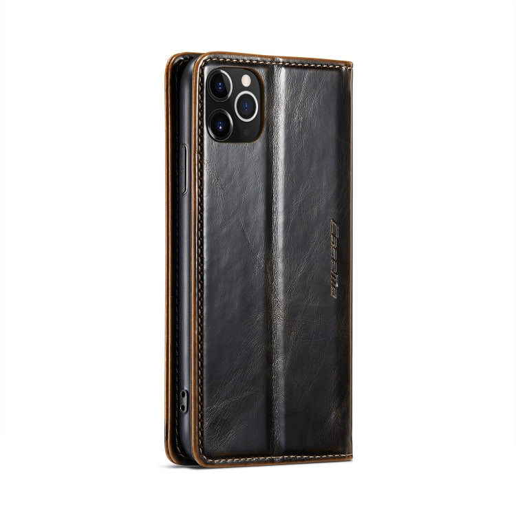 For iPhone 11 Pro Max CaseMe 003 Crazy Horse Texture Leather Phone Case(Coffee) - iPhone 11 Pro Max Cases by CaseMe | Online Shopping South Africa | PMC Jewellery | Buy Now Pay Later Mobicred