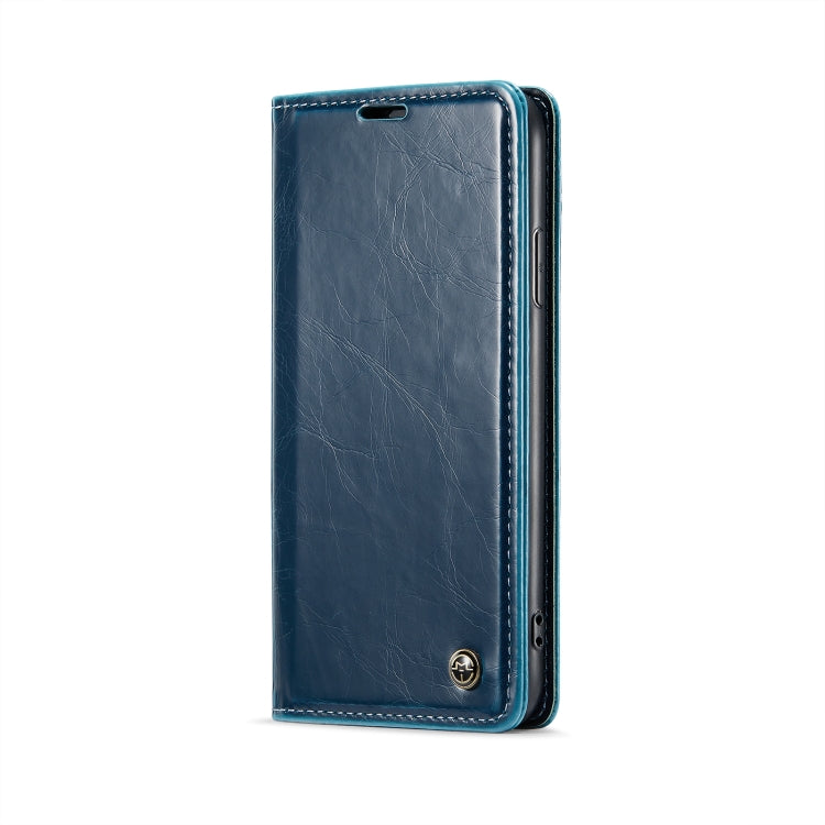 For iPhone 11 Pro Max CaseMe 003 Crazy Horse Texture Leather Phone Case(Blue) - iPhone 11 Pro Max Cases by CaseMe | Online Shopping South Africa | PMC Jewellery | Buy Now Pay Later Mobicred