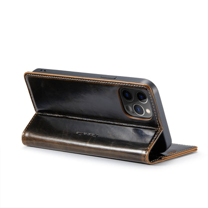 For iPhone 12 Pro Max CaseMe 003 Crazy Horse Texture Leather Phone Case(Coffee) - iPhone 12 Pro Max Cases by CaseMe | Online Shopping South Africa | PMC Jewellery | Buy Now Pay Later Mobicred