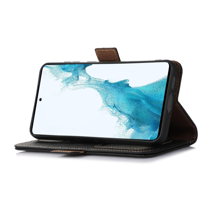 For Nokia X30 5G Side-Magnetic TJ Genuine Leather RFID Phone Case(Black) - Nokia Cases by PMC TechLife | Online Shopping South Africa | PMC TechLife | Buy Now Pay Later Mobicred