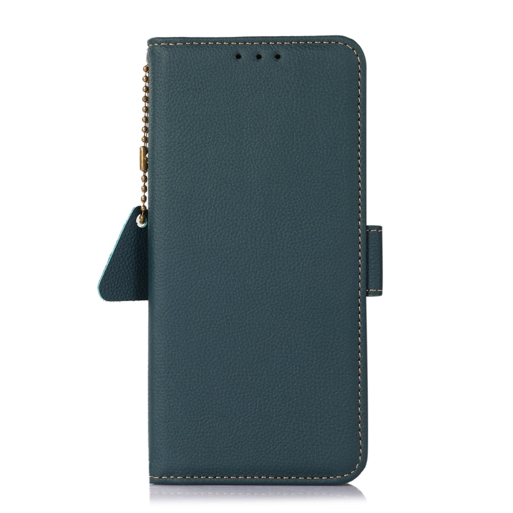 For Nokia X30 5G Side-Magnetic TJ Genuine Leather RFID Phone Case(Green) - Nokia Cases by PMC TechLife | Online Shopping South Africa | PMC TechLife | Buy Now Pay Later Mobicred