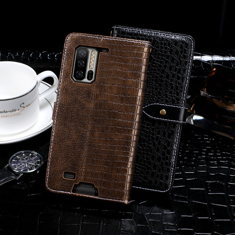 For Ulefone Armor 7 idewei Crocodile Texture Horizontal Flip Leather Case with Holder & Card Slots & Wallet(Black) - Ulefone Cases by idewei | Online Shopping South Africa | PMC Jewellery | Buy Now Pay Later Mobicred