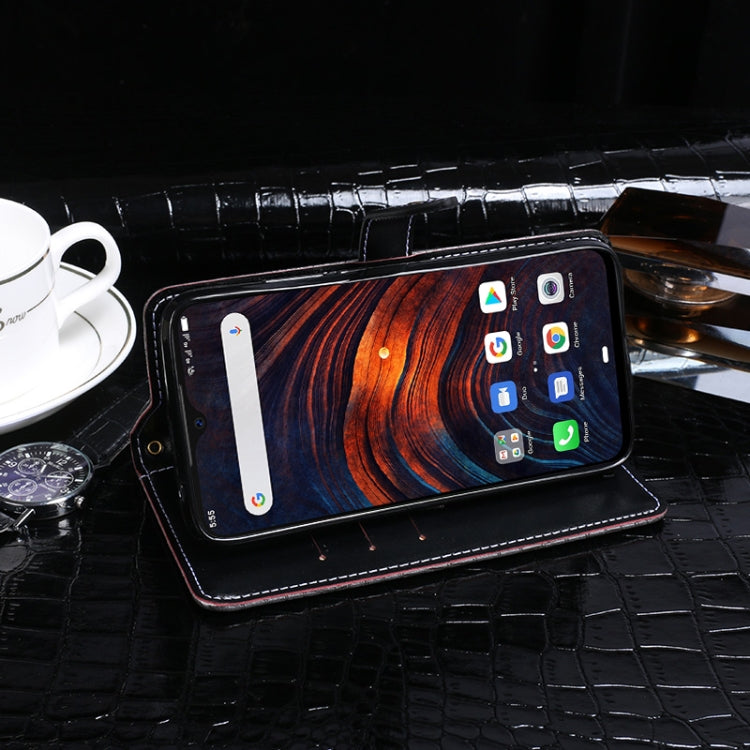 For Ulefone Armor 7 idewei Crocodile Texture Horizontal Flip Leather Case with Holder & Card Slots & Wallet(Black) - Ulefone Cases by idewei | Online Shopping South Africa | PMC Jewellery | Buy Now Pay Later Mobicred