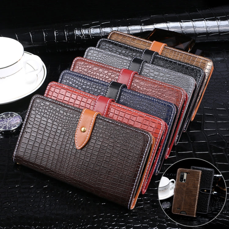 For Ulefone Armor 7 idewei Crocodile Texture Horizontal Flip Leather Case with Holder & Card Slots & Wallet(Black) - Ulefone Cases by idewei | Online Shopping South Africa | PMC Jewellery | Buy Now Pay Later Mobicred