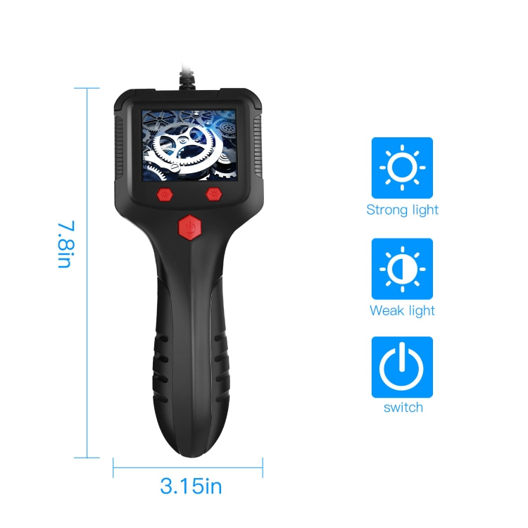 P100 5.5mm 2.4 inch HD Handheld Endoscope Hardlinewith with LCD Screen, Length:5m -  by PMC TechLife | Online Shopping South Africa | PMC TechLife | Buy Now Pay Later Mobicred