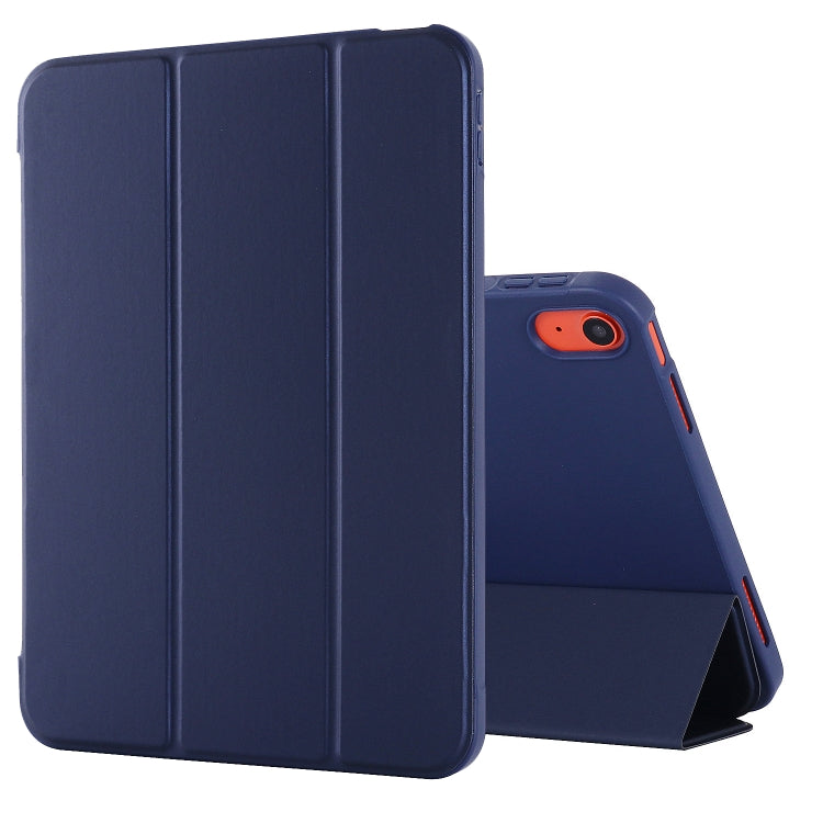 For iPad 10th Gen 10.9 2022 Tri-fold Holder Tablet Leather Case(Dark Blue) - iPad 10th Gen 10.9 Cases by PMC Jewellery | Online Shopping South Africa | PMC Jewellery